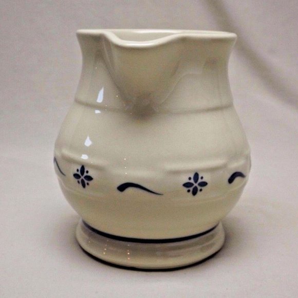 Longaberger Pottery Classic Blue Juice Pitcher  Roseville Ohio 1991 Original Box - Picture 5 of 9
